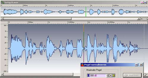 MG1: Abbildung 11: Audiobegruessung auf -3dB normalisiert